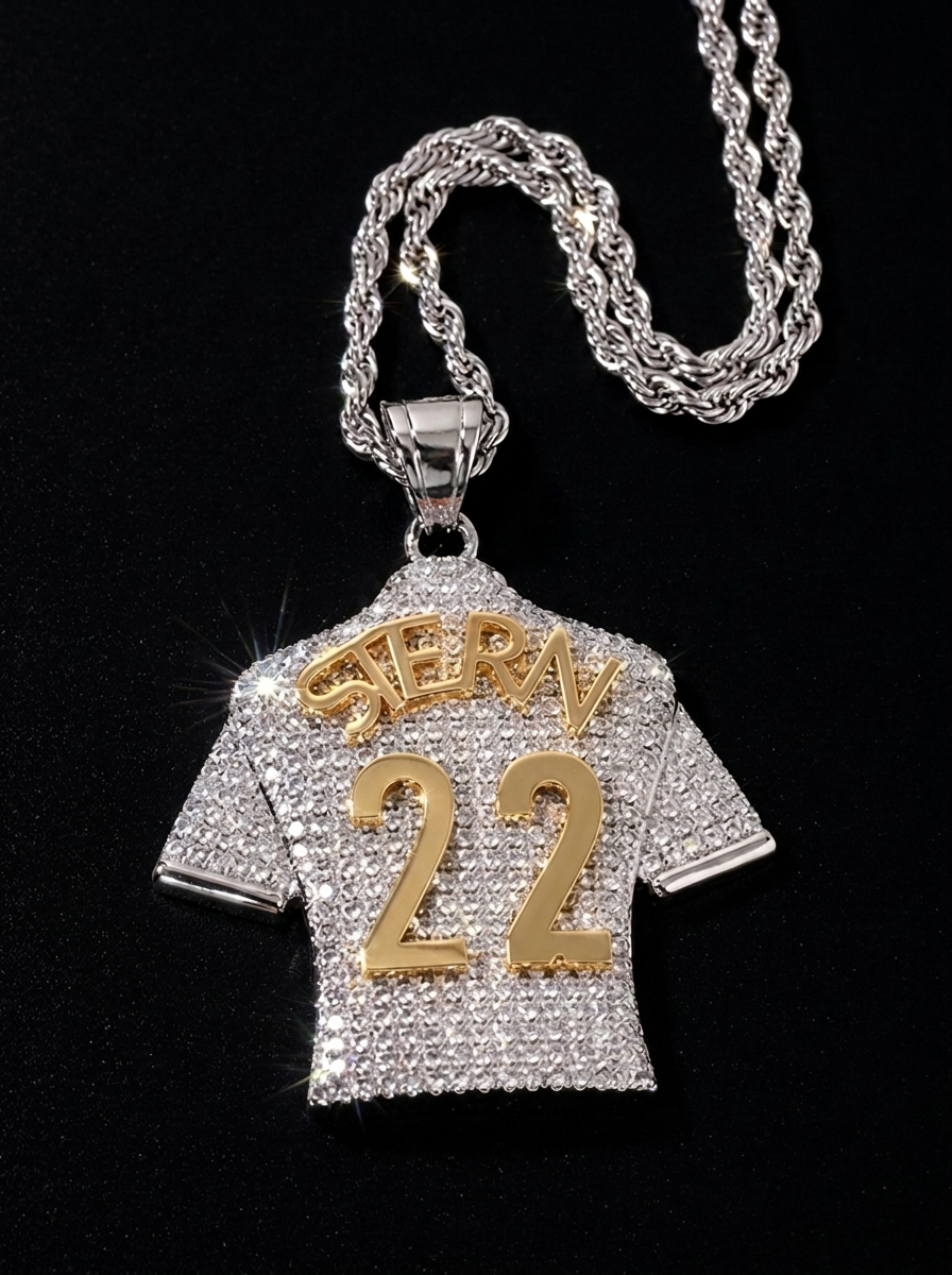 Iced Out Custom Jersey Pendant