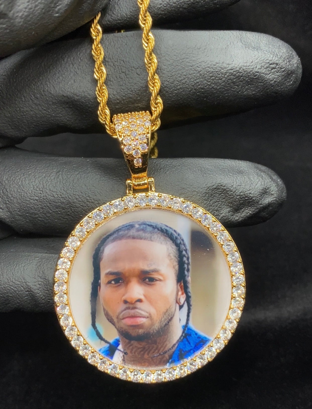 Custom mens picture pendant rose gold jewelry Charmbox Men
