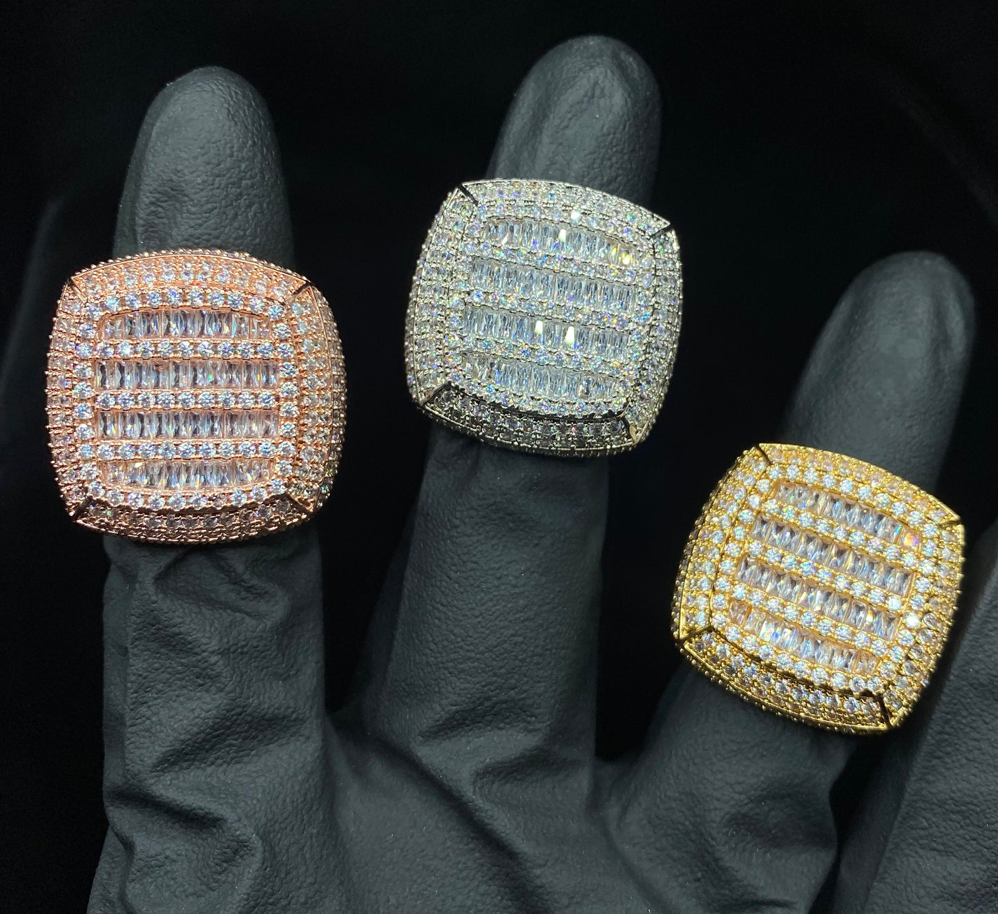 Charmbox Men Stunna ring gold plated cubic zirconia