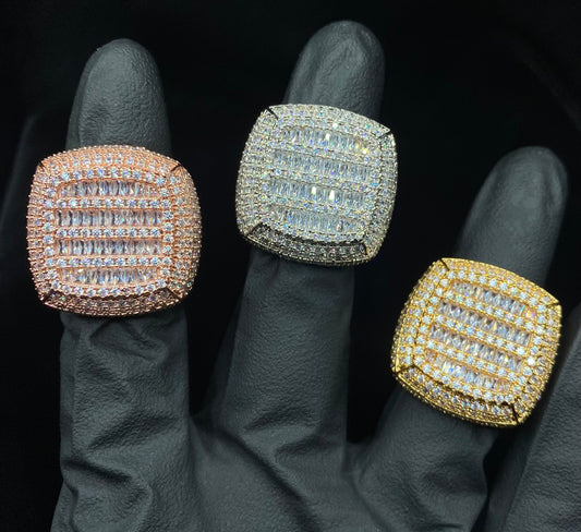 Charmbox Men Stunna ring gold plated cubic zirconia