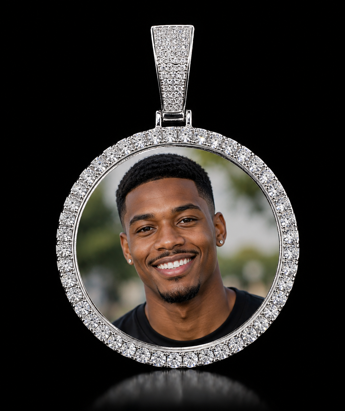 Charmbox Men custom XL picture pendant 2.5 inch gold plated