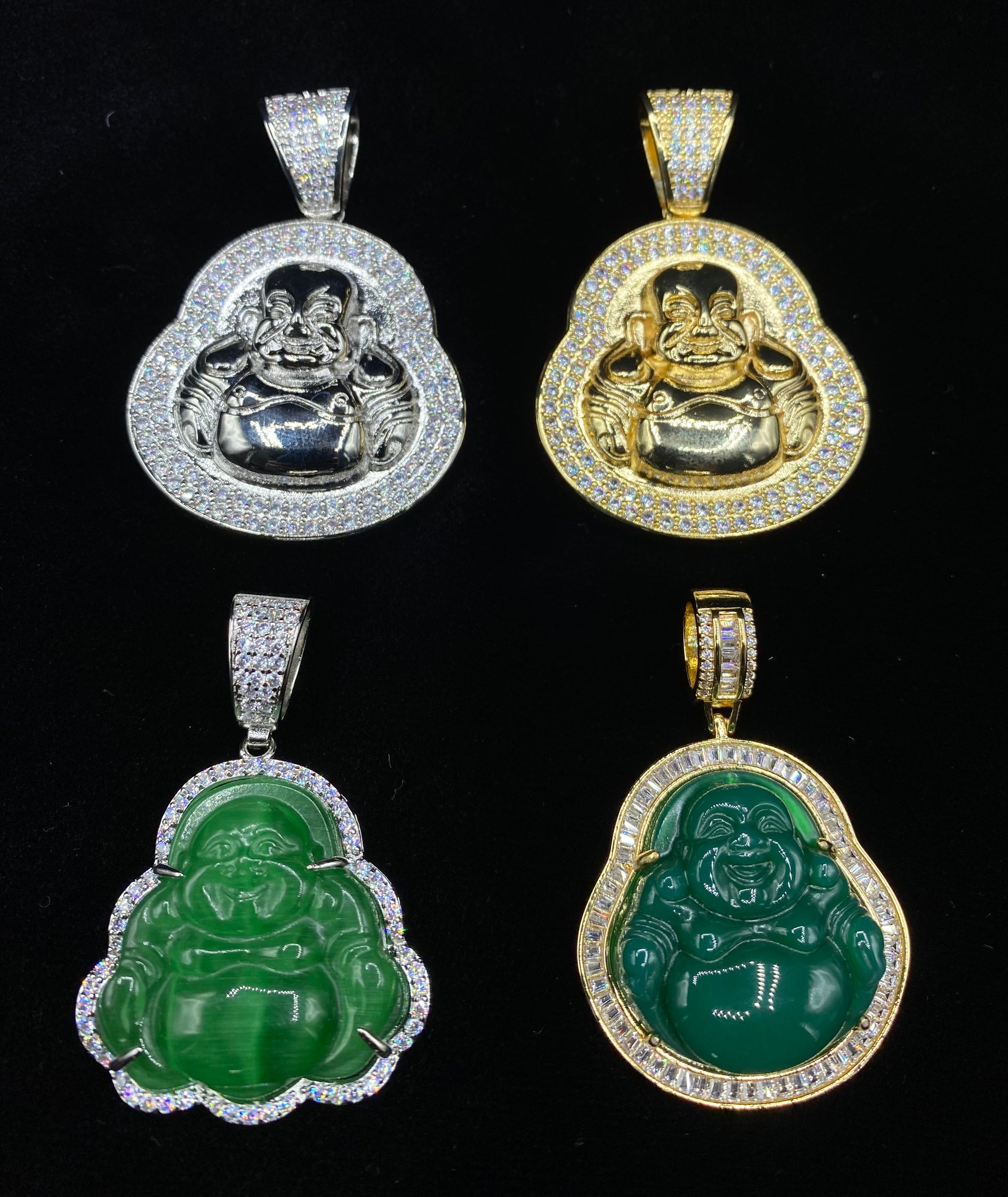 Charmbox Men Buddha pendant gold plated with 20 inch rope chain