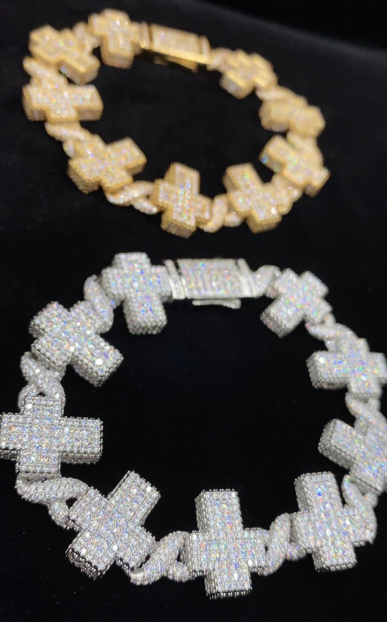 Charmbox Men Holy Water bracelet gold plated cubic zirconia