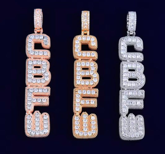 Charmbox Men Wham custom pendant gold plated personalized