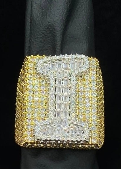 Custom initial ring worn on hand by Charmbox Men