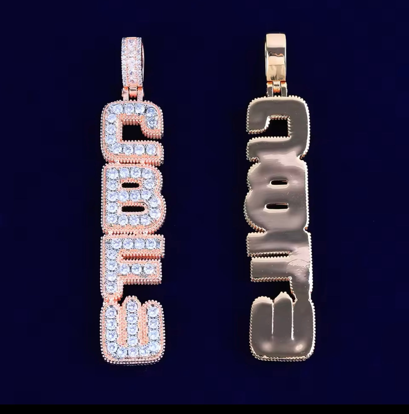 Wham custom pendant worn on chain by Charmbox Men
