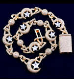 Iced Out Moonstar Chain