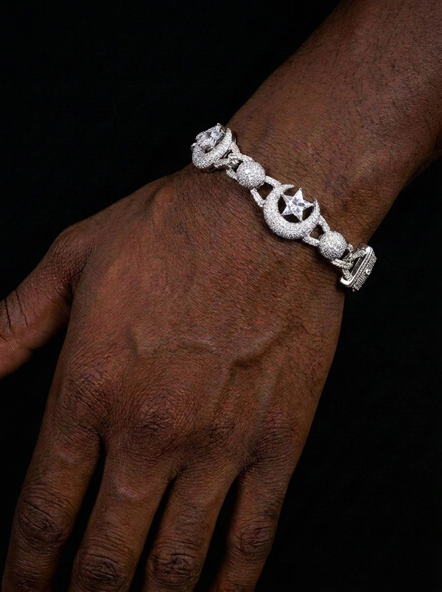 Iced Out Moonstar Bracelet