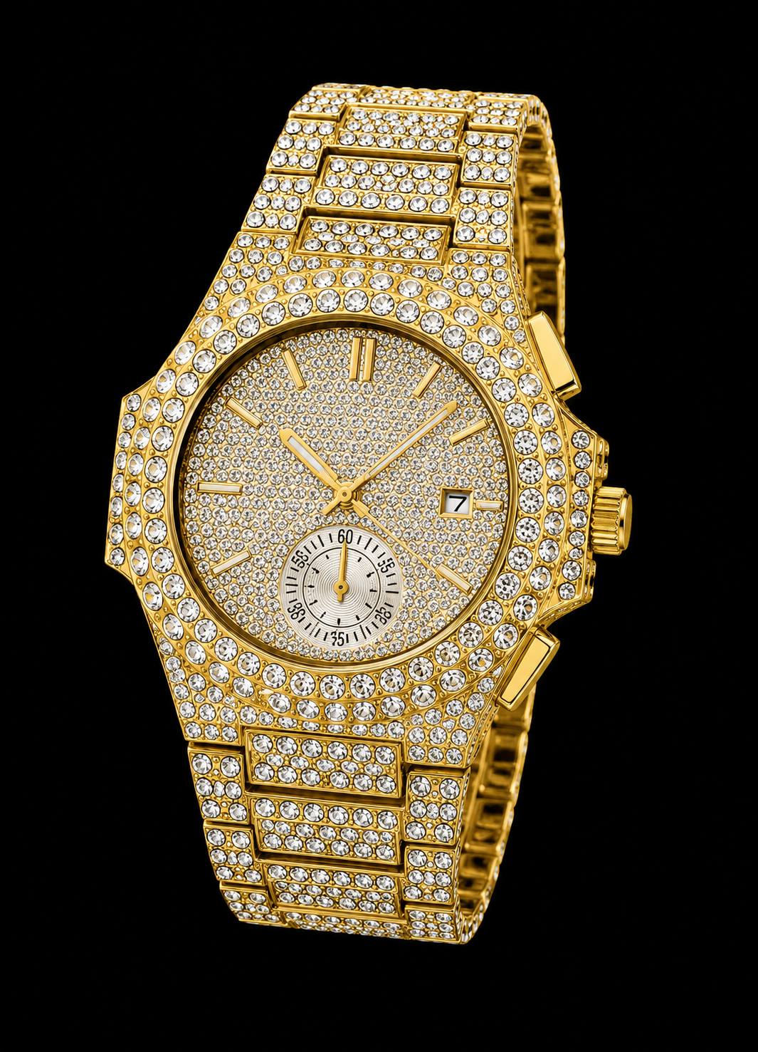 Bust Down Glacier Watch worn on wrist by Charmbox Men