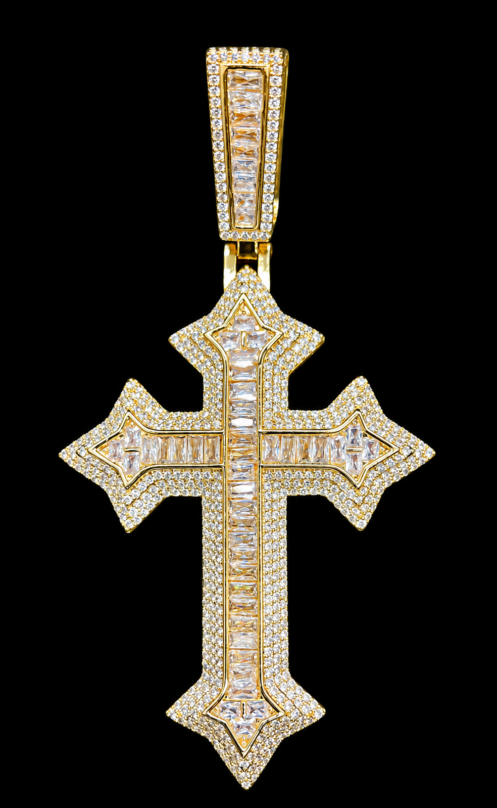 King cross pendant worn on chain by Charmbox Men