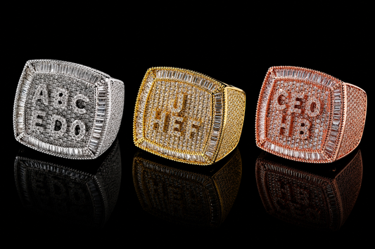 Charmbox Men custom championship ring gold plated personalized