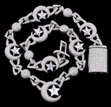 Iced Out Moonstar Chain