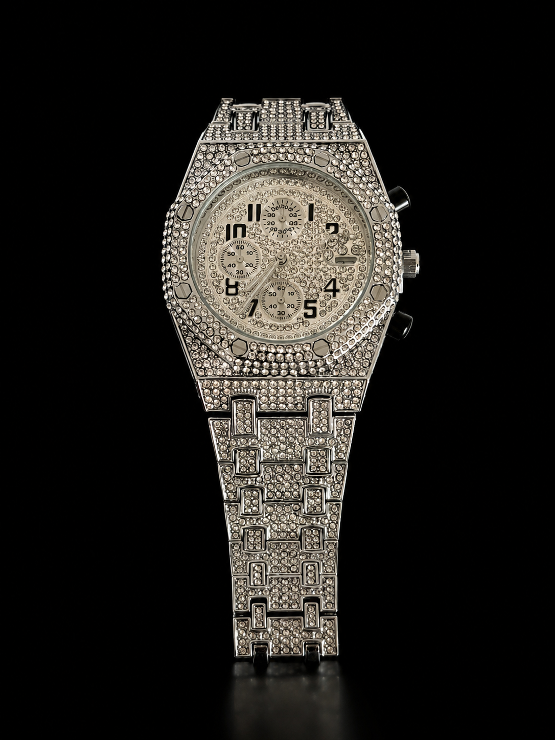 Baller watch silver plated stainless steel dial