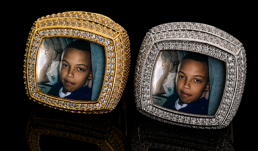 Charmbox Men custom picture ring gold plated personalized photo