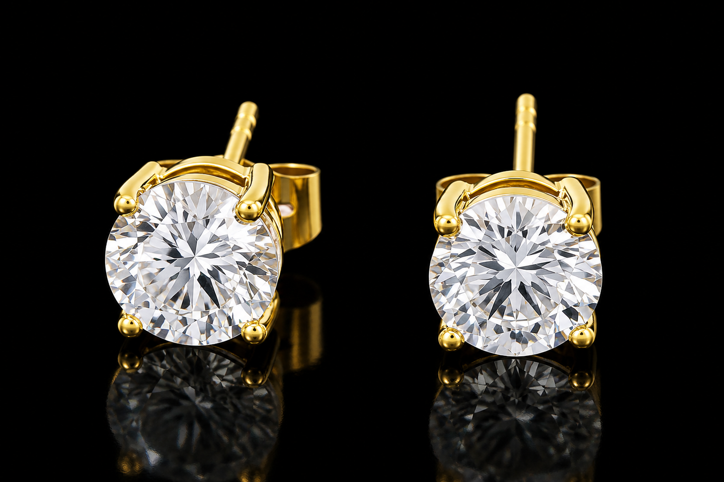 Tennis earrings silver plated iced out pair