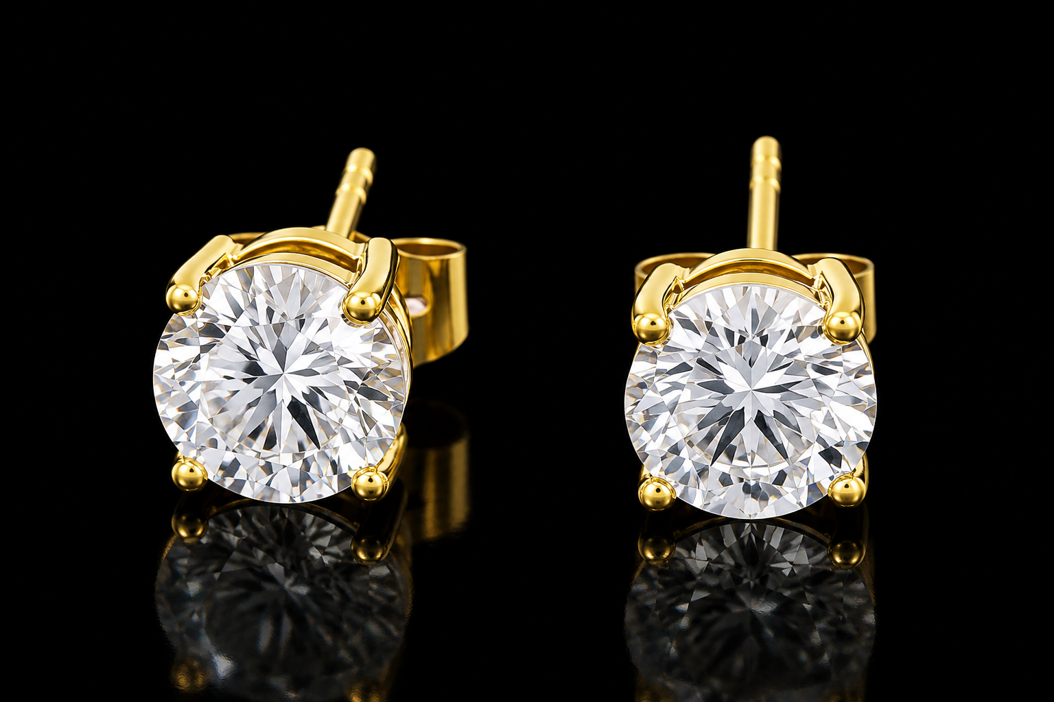 Tennis earrings silver plated iced out pair