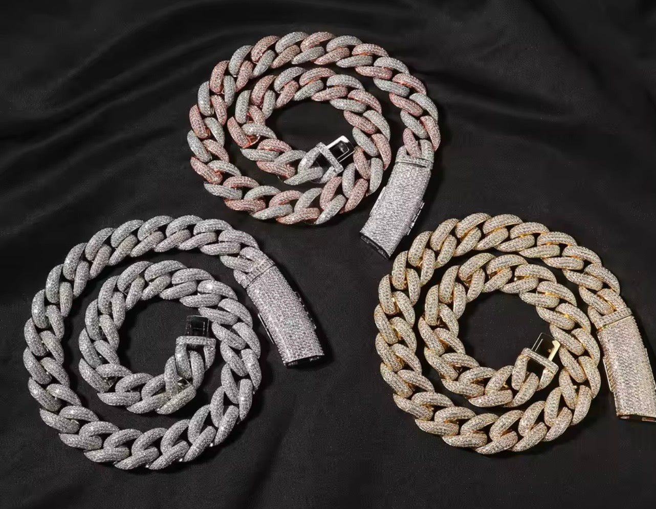 Charmbox Men Rozay Cuban chain 20mm two tone gold and rose plated