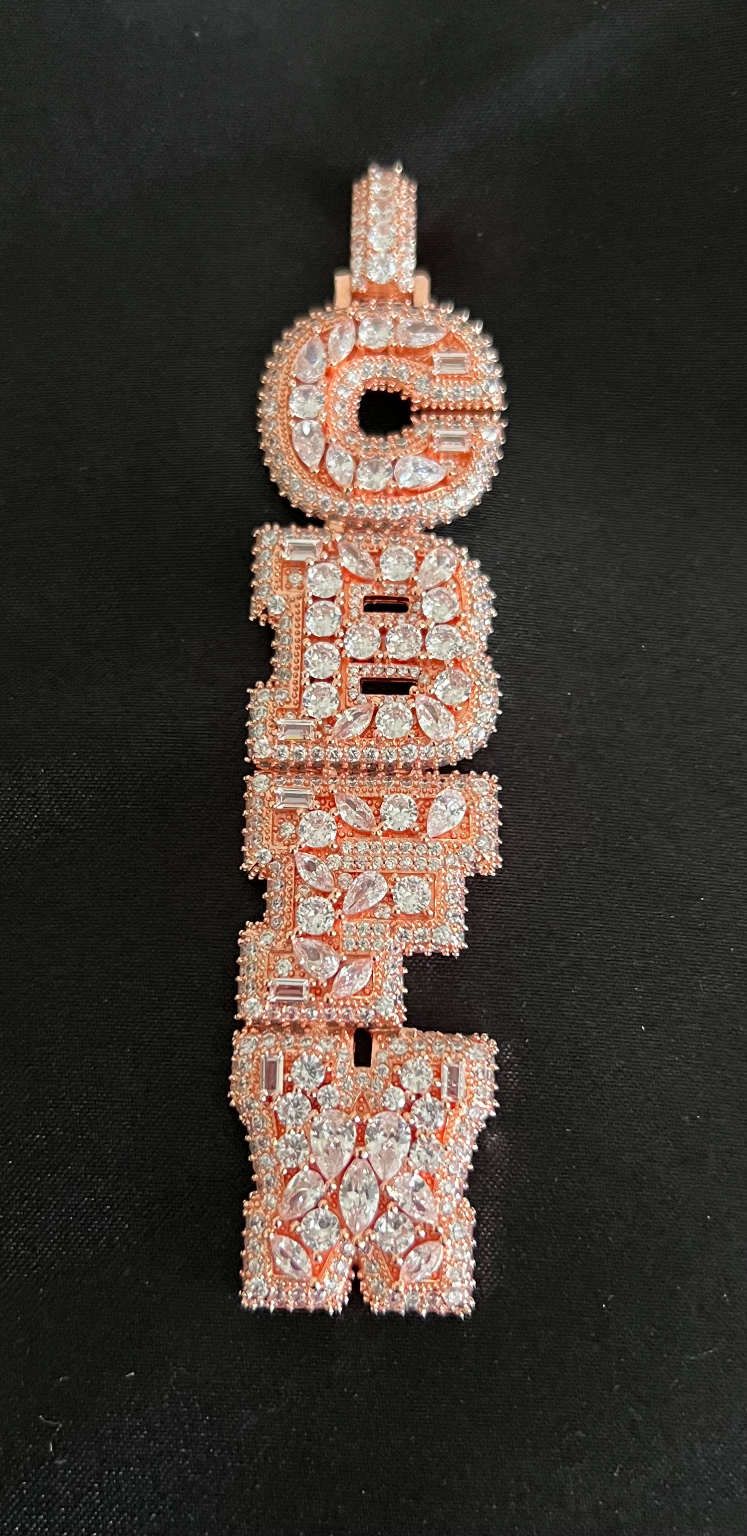 All Star custom vertical pendant worn on chain by Charmbox Men