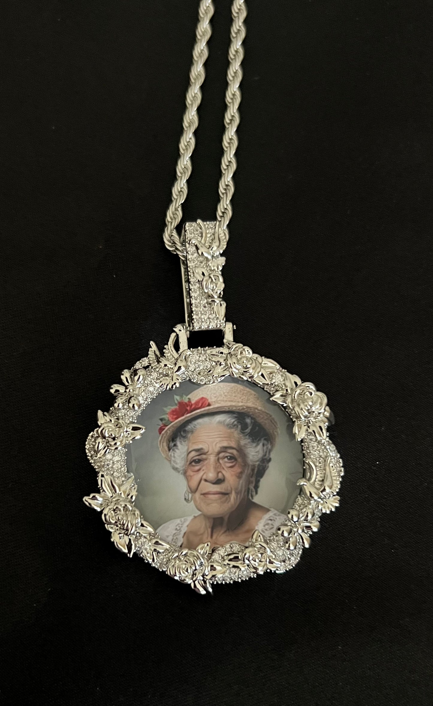 Thorn picture pendant worn on chain by Charmbox Men