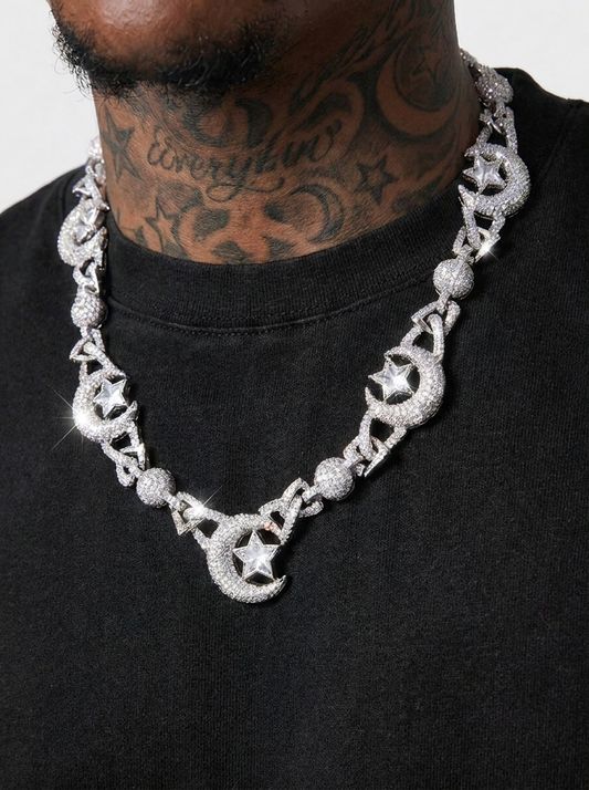 Iced Out Moonstar Chain