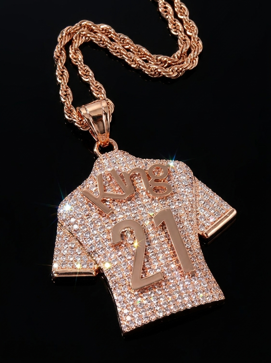 Iced Out Custom Jersey Pendant