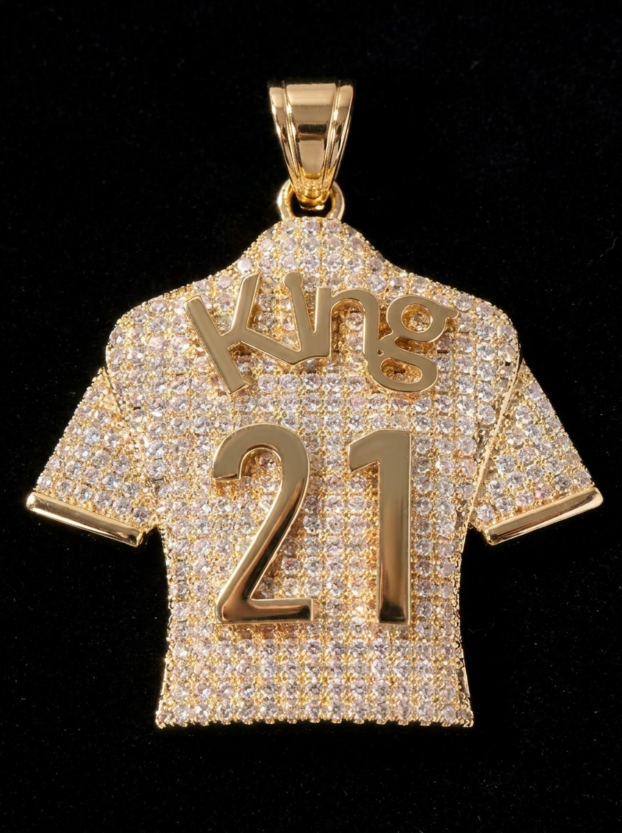 Iced Out Custom Jersey Pendant