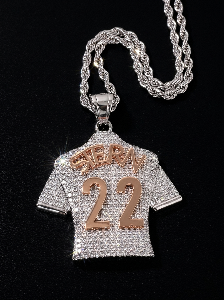 Iced Out Custom Jersey Pendant