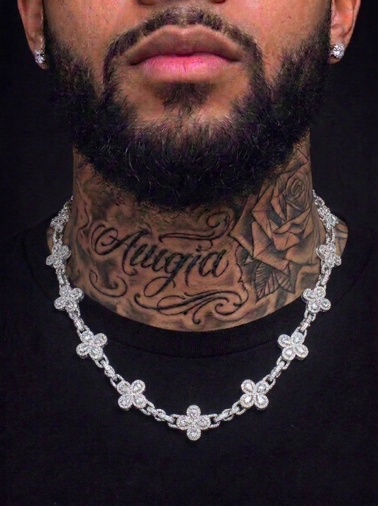 Iced Out Clover Chain