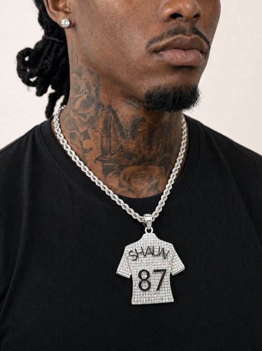 Iced Out Custom Jersey Pendant