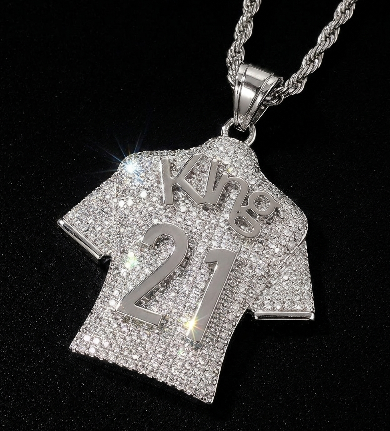 Iced Out Custom Jersey Pendant