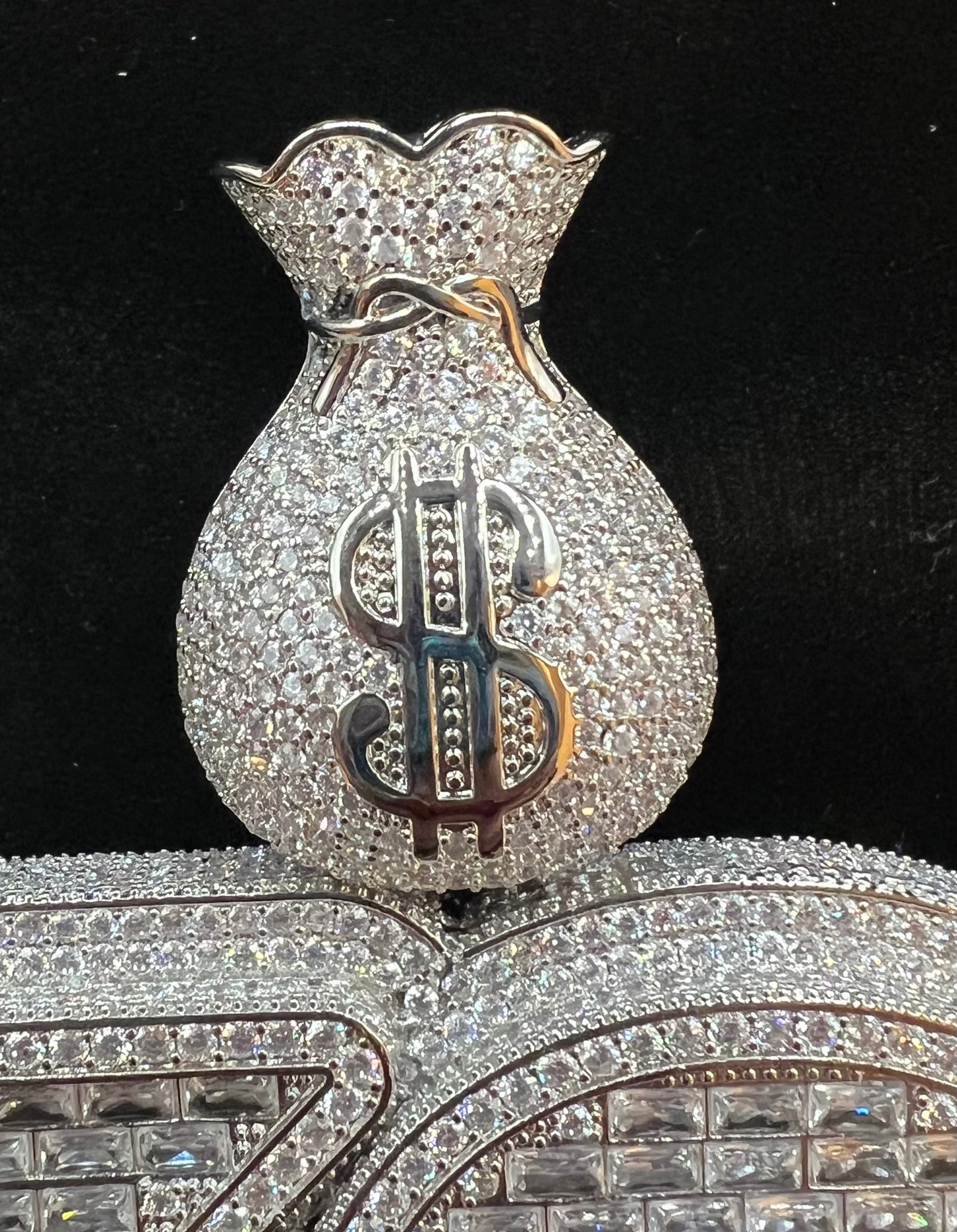 Money bag bail add on silver plated by Charmbox Men