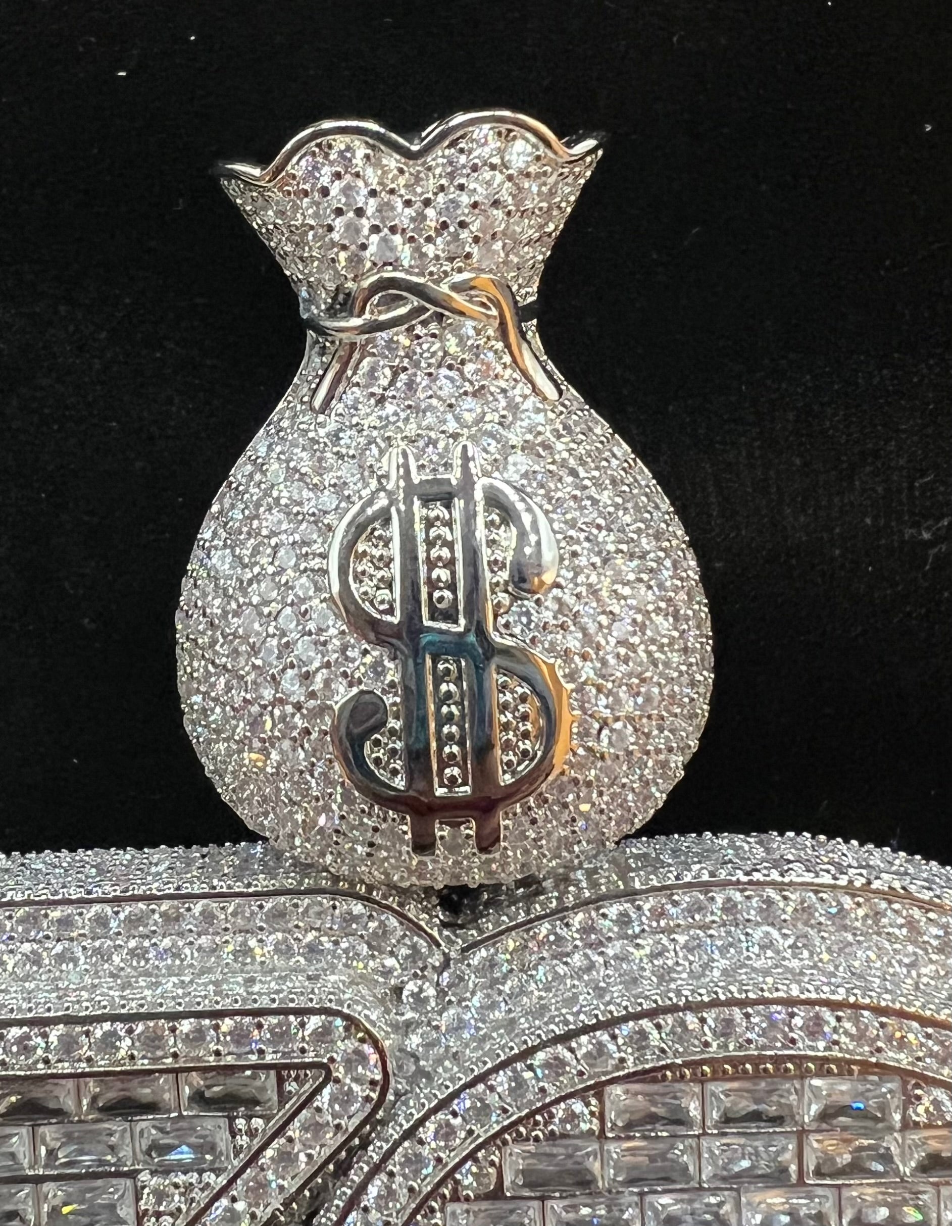 Money bag bail add on silver plated by Charmbox Men