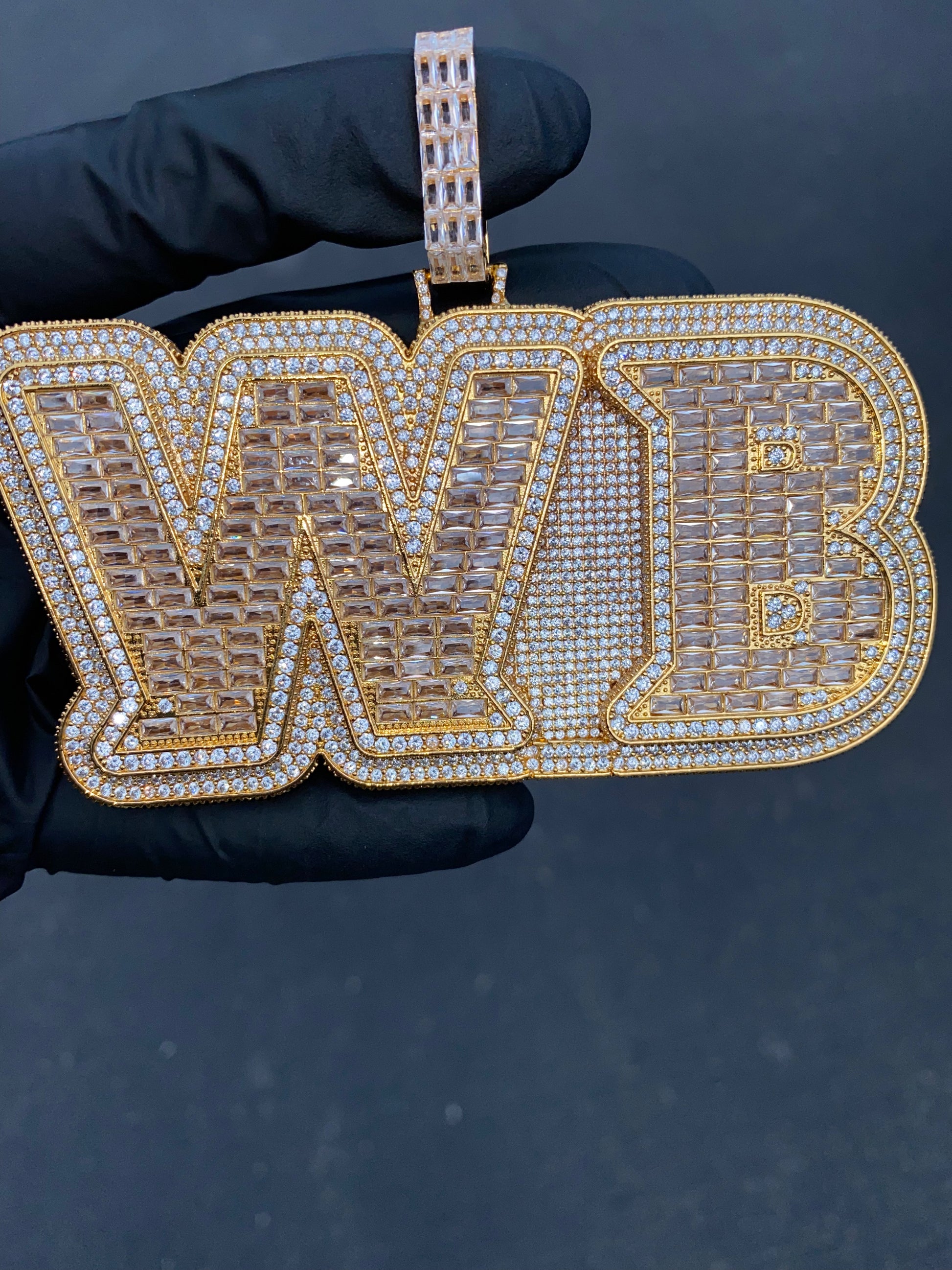 Boss Man custom name pendant silver plated personalized