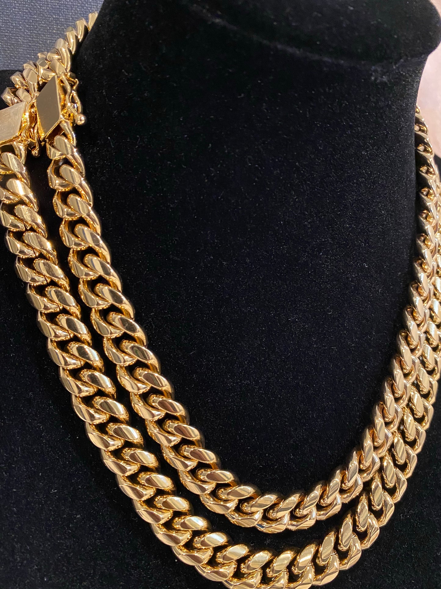 Miami Cuban chain 18mm gold plated mens necklace