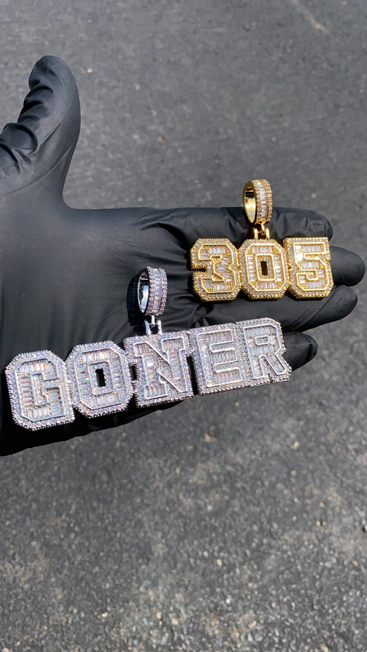 Charmbox Men Polar custom name necklace gold plated cubic zirconia