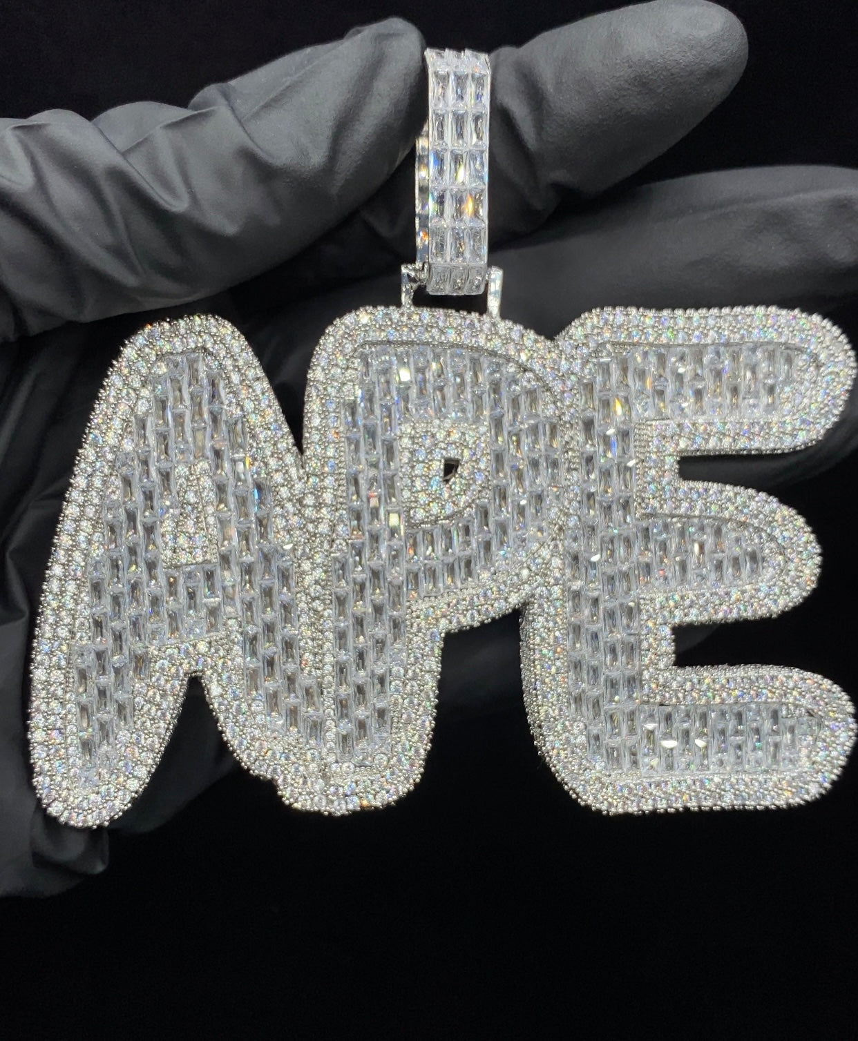 Charmbox Men BRRRR custom name necklace gold plated cubic zirconia