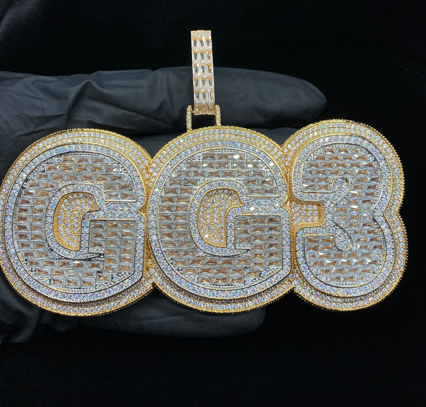 Boss Man custom name necklace worn by model, Charmbox Men