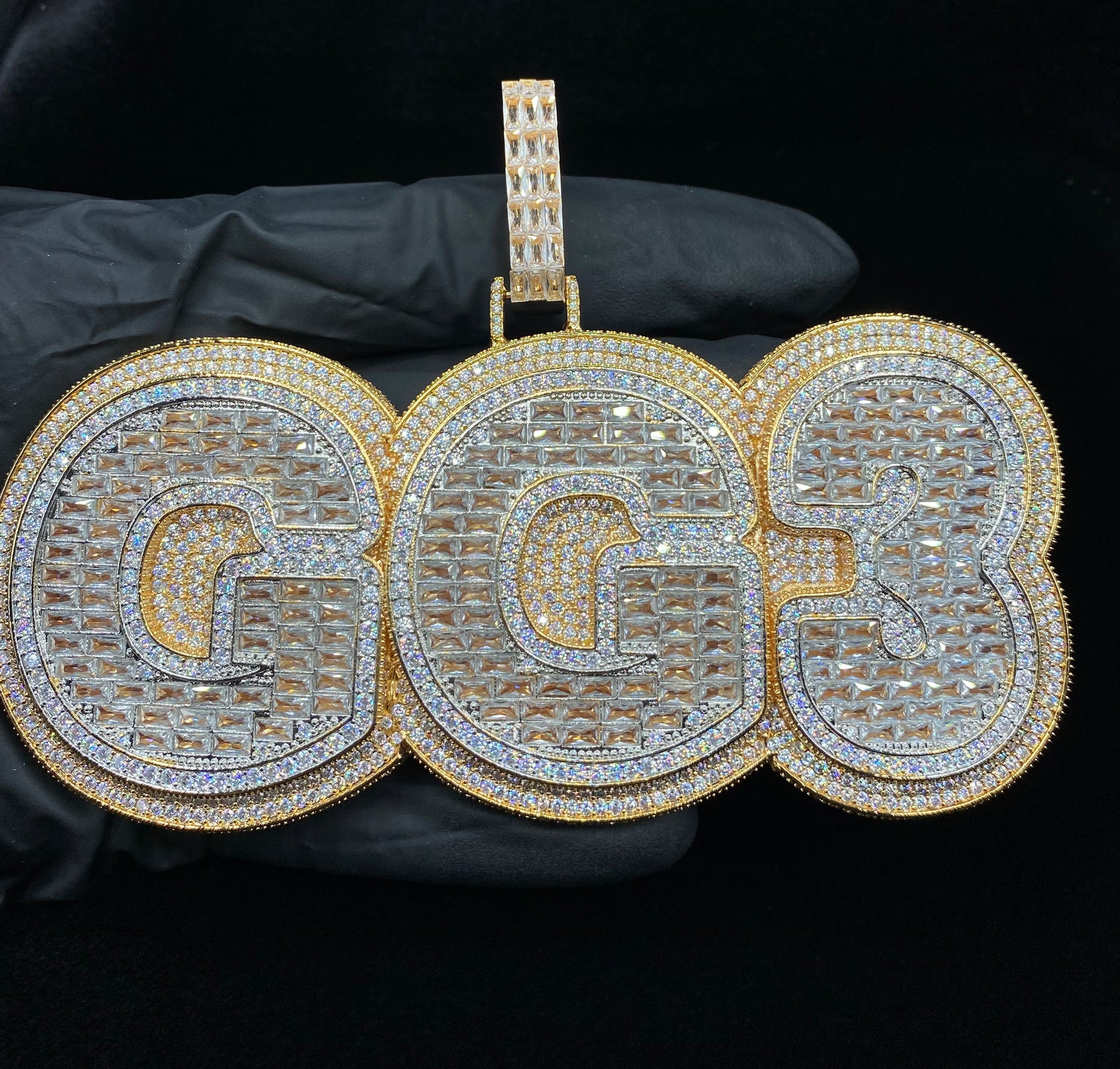Boss Man custom name necklace worn by model, Charmbox Men
