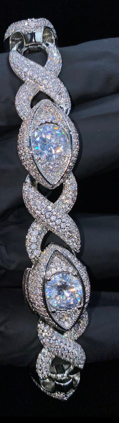 Prophet bracelet silver plated cubic zirconia