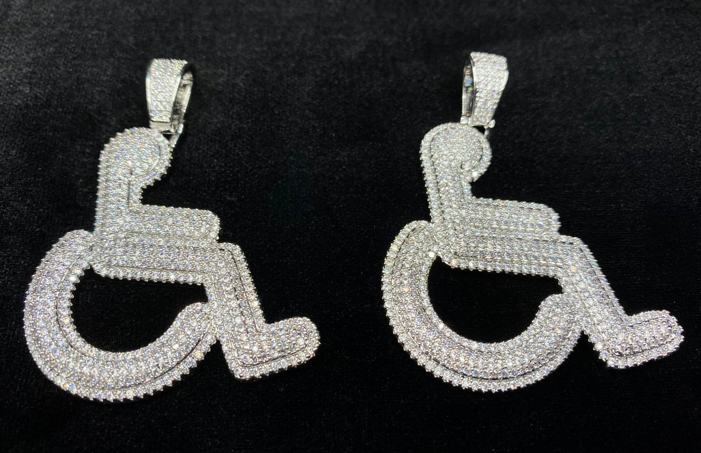 Wheelchair pendant worn on chain by Charmbox Men