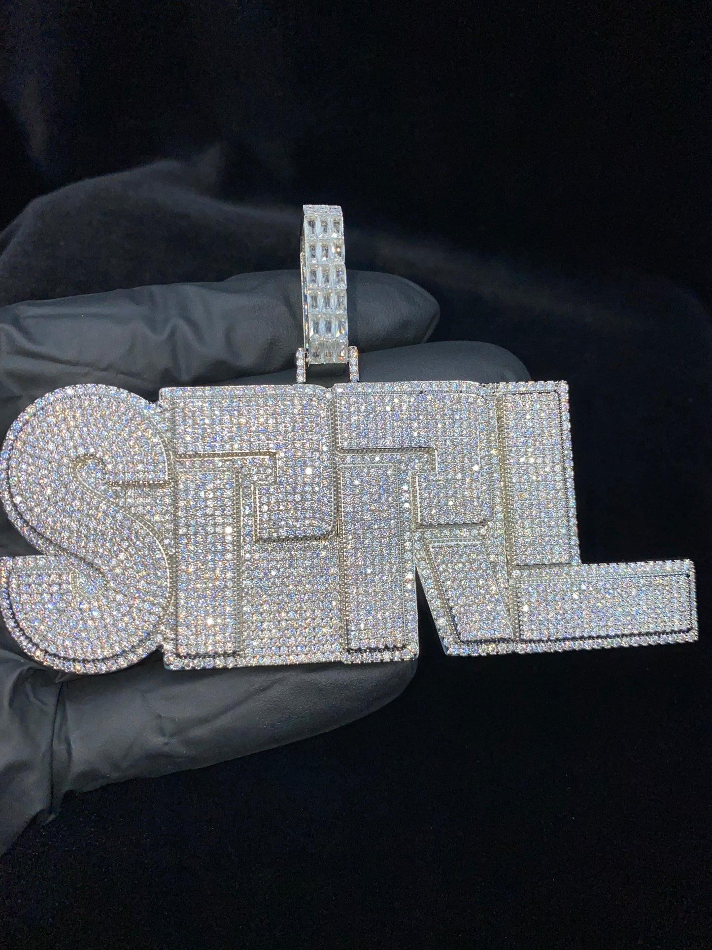 Charmbox Men Chief custom name necklace gold plated cubic zirconia