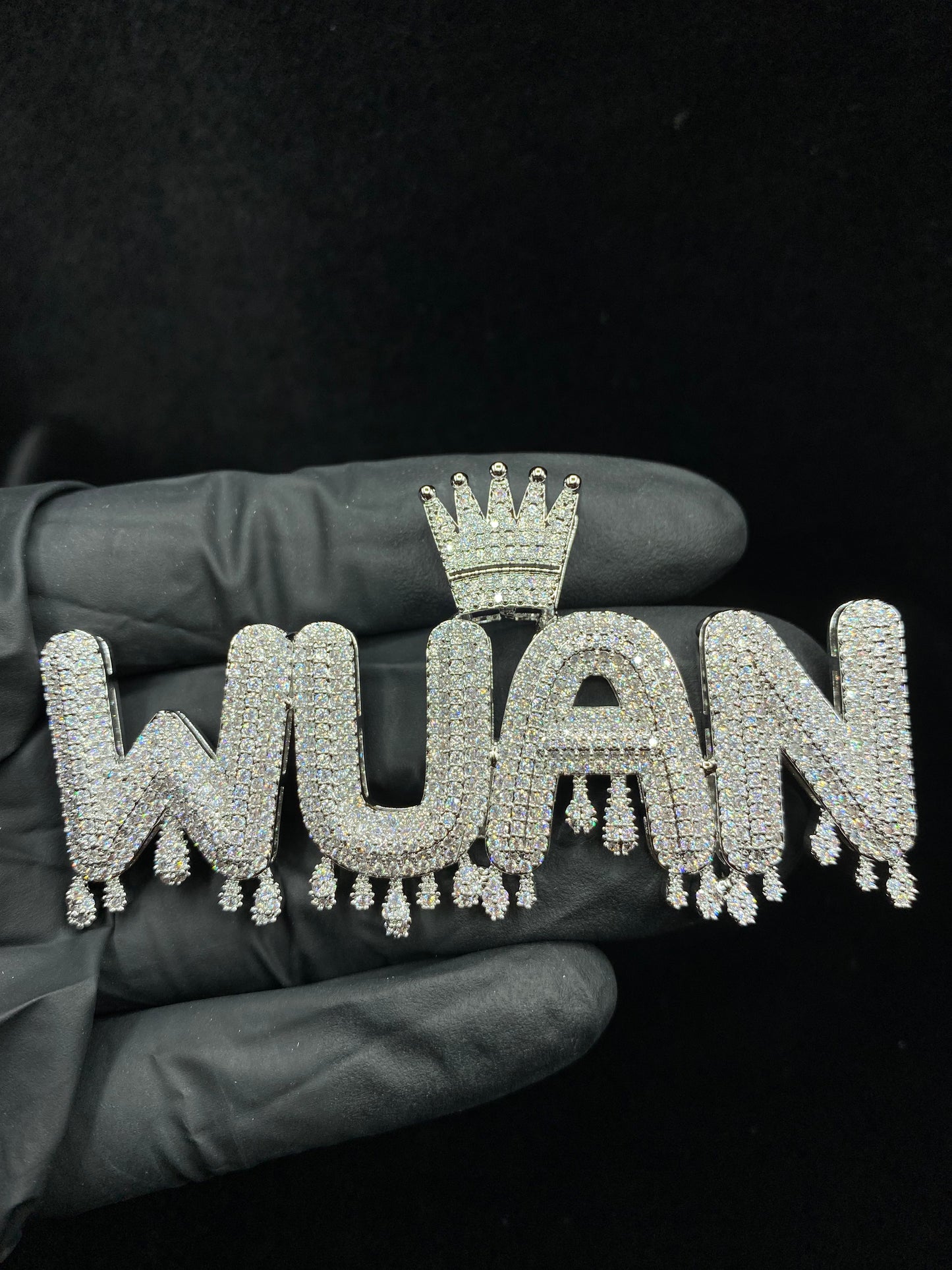 Charmbox Men Drippy King custom name necklace gold plated