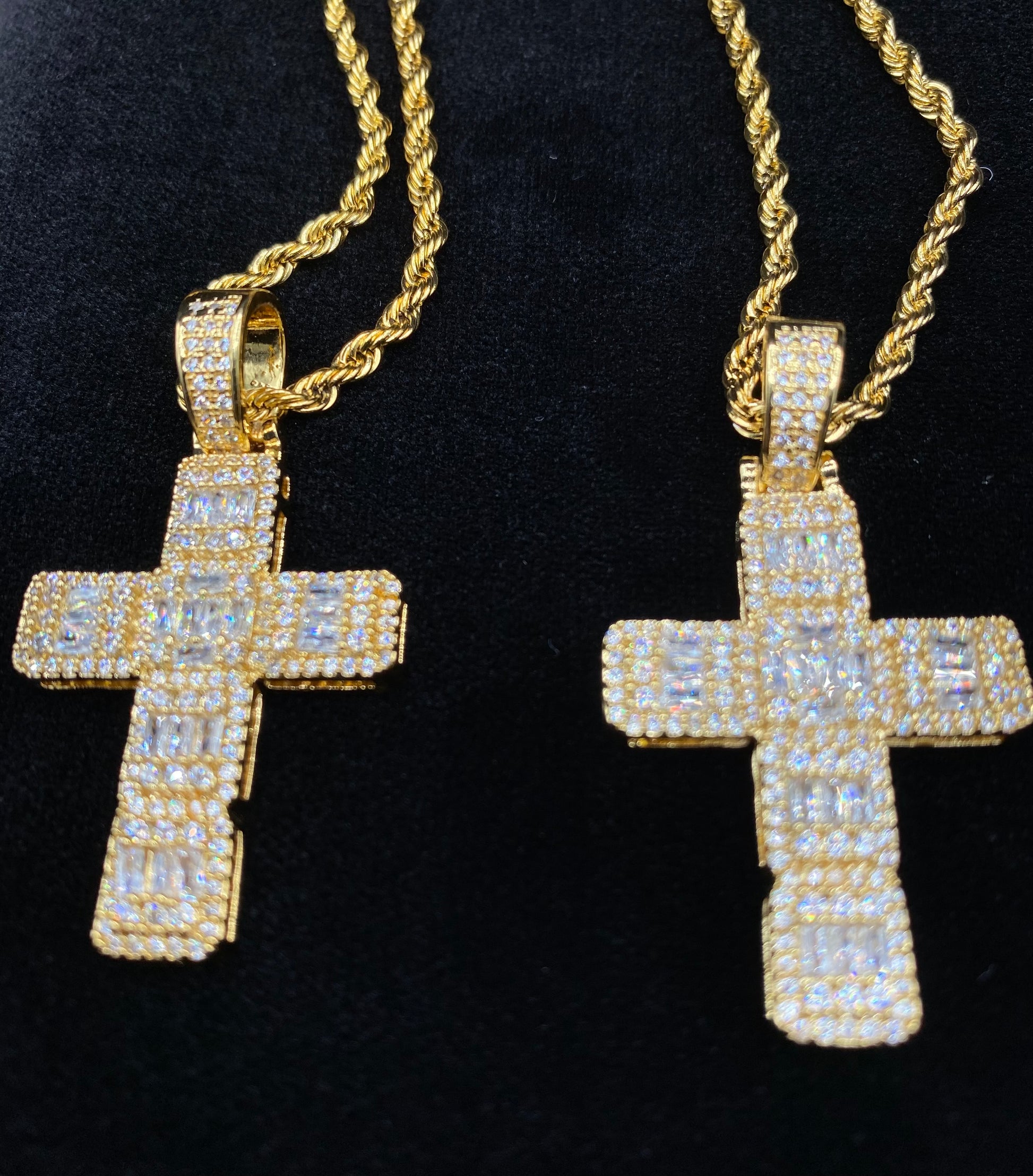 Cross pendant worn on chain by Charmbox Men