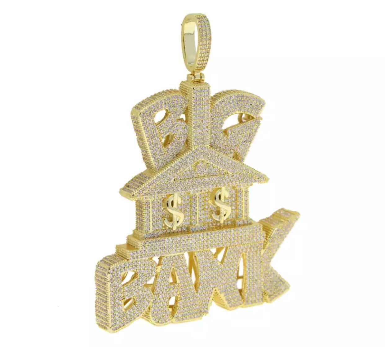 Big Bank pendant worn on chain by Charmbox Men