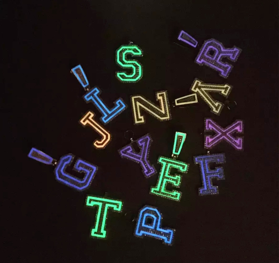 Bust down glow in the dark custom name pendant by Charmbox Men