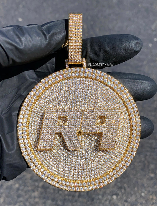 Charmbox Men Boss custom name necklace gold plated cubic zirconia
