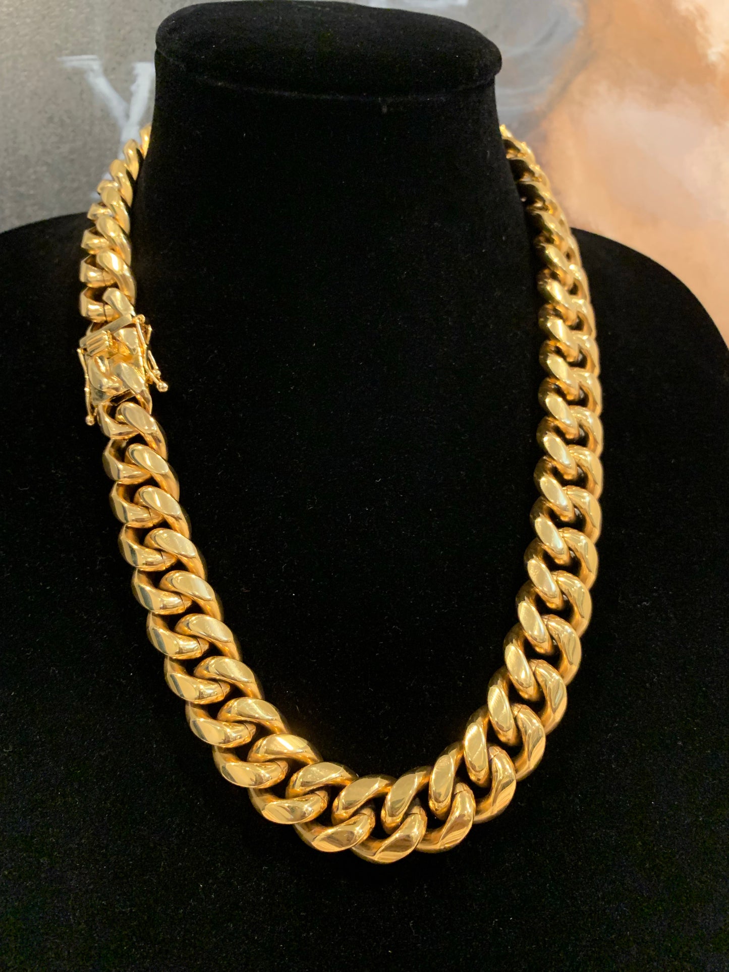 Miami Cuban chain worn by model, Charmbox Men