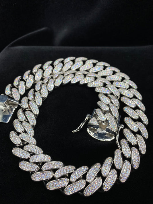 Charmbox Men Bossman Cuban chain gold plated iced out necklace