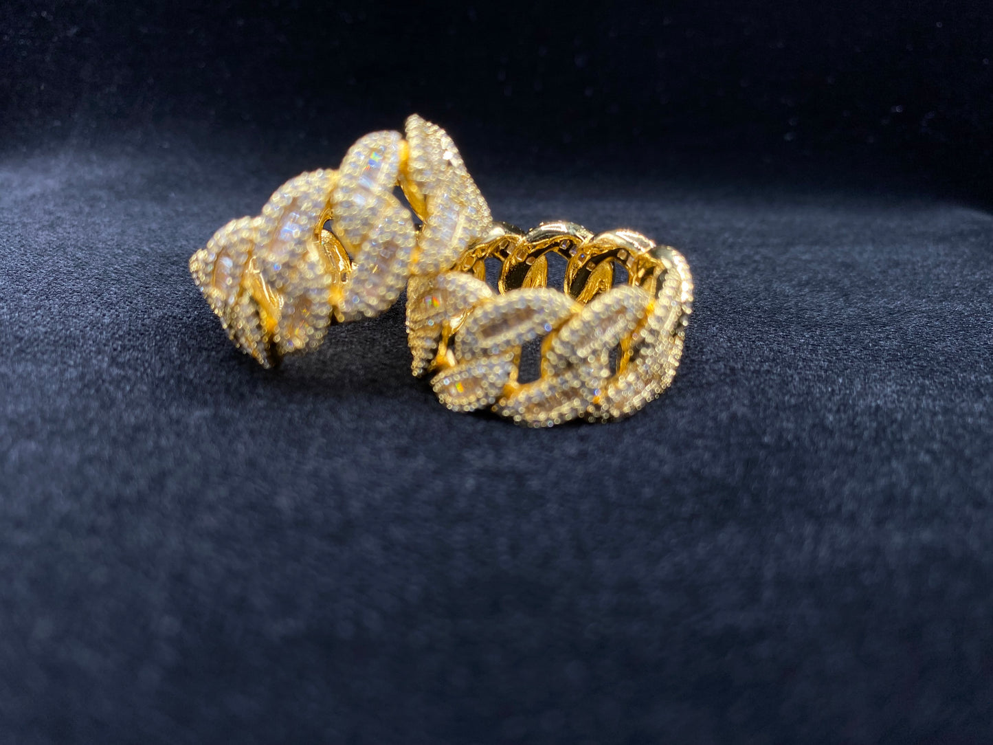 Baller baguette Cuban ring worn on hand by Charmbox Men