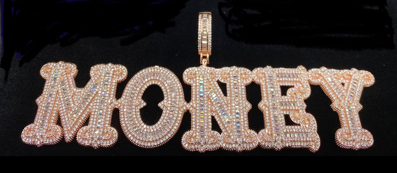 Frozen custom name pendant silver plated personalized